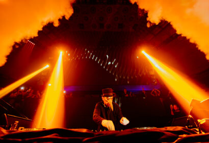 Claptone djing production photo at Exchange LA