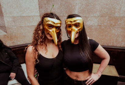 Claptone fans wearing masks at Exchange LA for Claptone