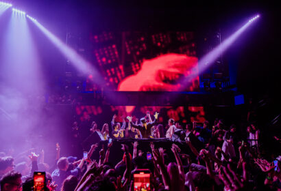 Claptone djing production photo at Exchange LA