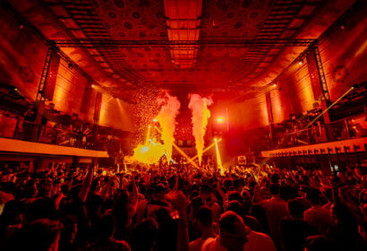 Claptone djing production photo at Exchange LA