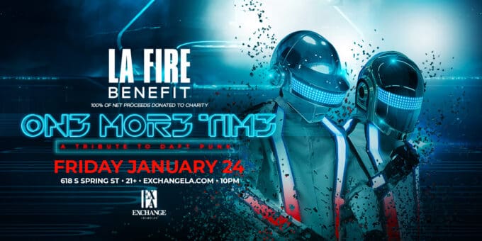 One More Time at Exchange LA in DTLA Nightclub Event Flyer Jan 24