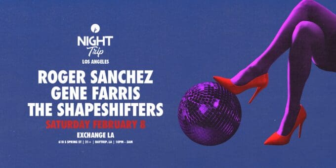 Night Trip at Exchange LA in DTLA Nightclub Event Flyer 2/8