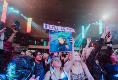 Attendees at HALIENE at Exchange LA in DTLA Nightclub