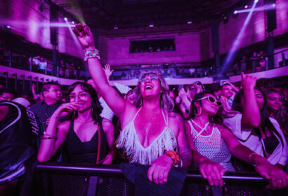 Attendees at HALIENE at Exchange LA in DTLA Nightclub