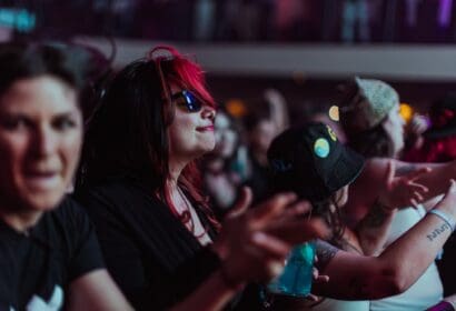 Fans Dancing Photo for the Apocalypse Pre party with Serum