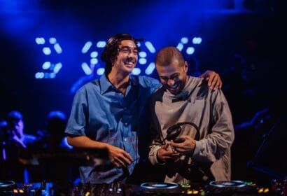 Jonah Vii and Caleb Dent Support Photo for Club Techne at Exchange LA Nightclub in DTLA
