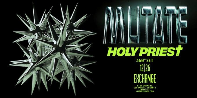 Holy Priest at Club Vinyl in Denver Event Flyer Dec 26
